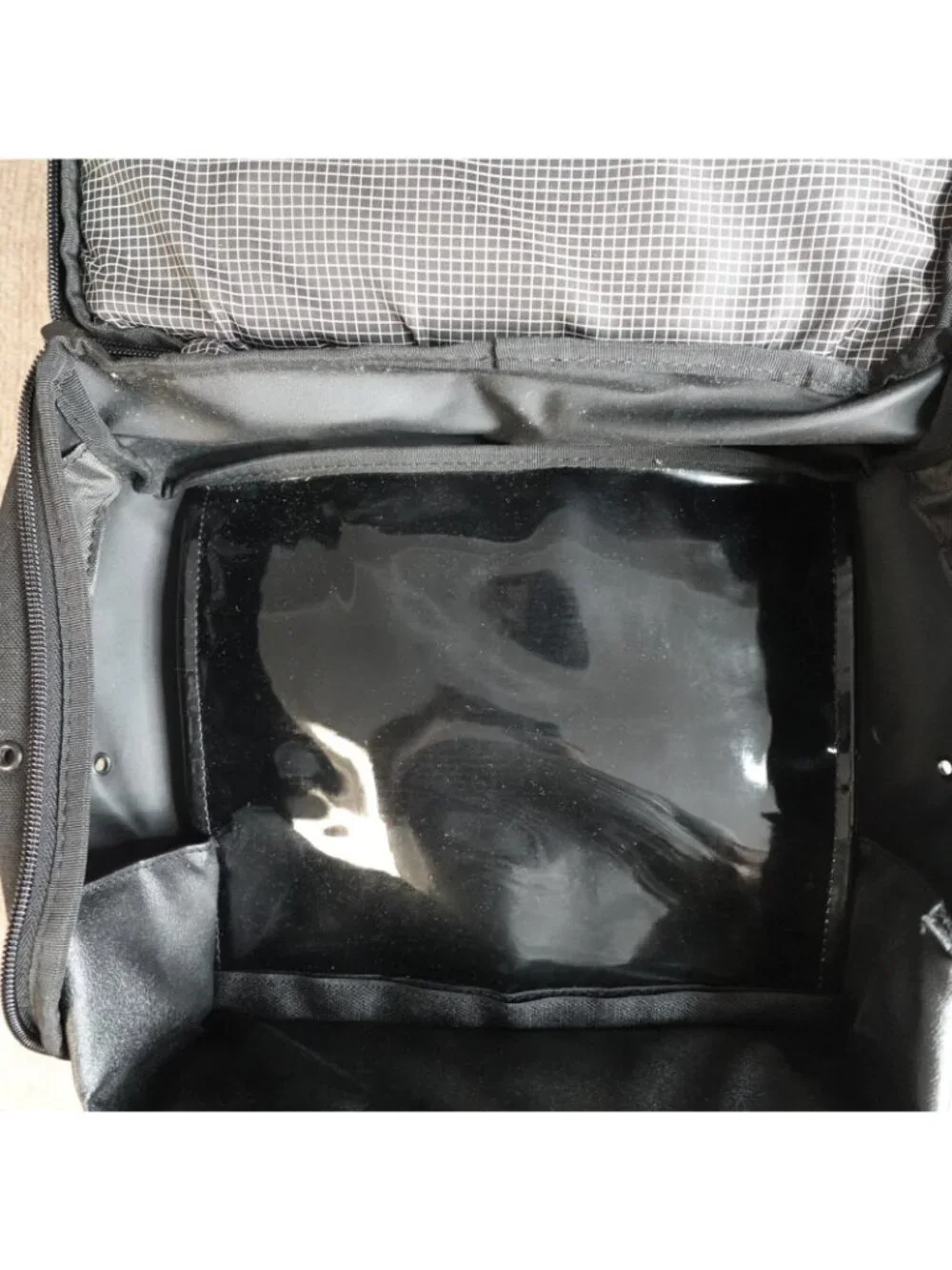 Shrine Backpack Black Red Solid Sneaker Compartment Travel